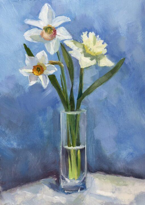 Daffodils & Blue